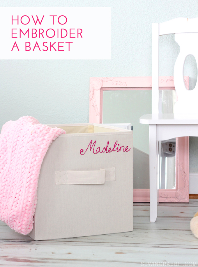 How to Embroider and Personalize a Basket // DIY by MeSewCrazy.com for Blog.Joann.com